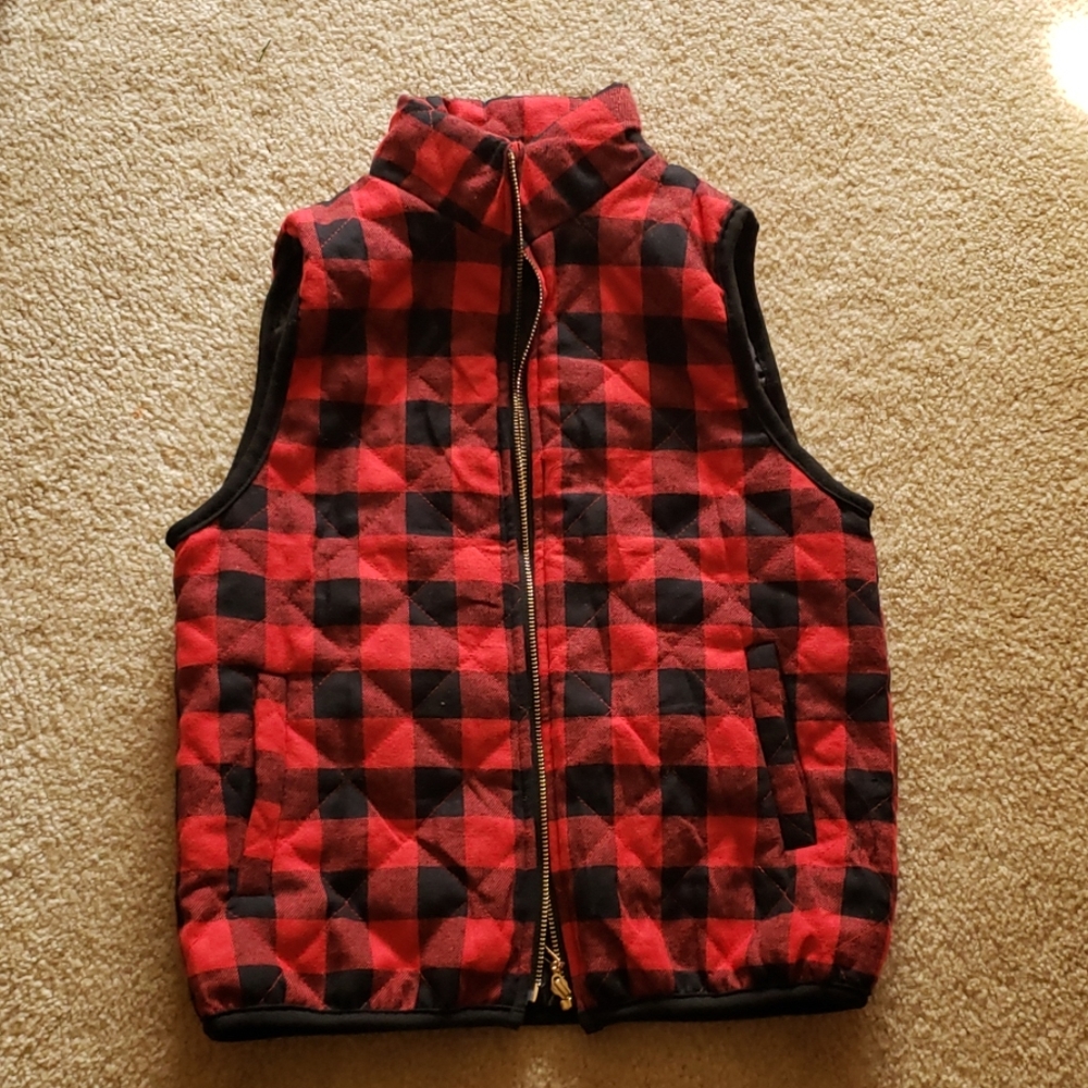 Buffalo check vest